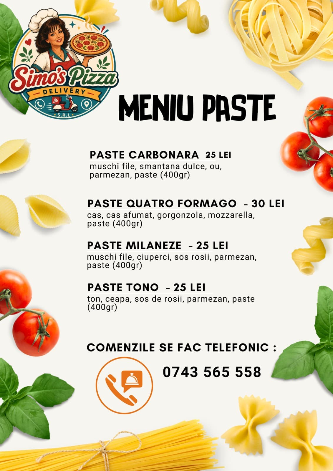 Meniu Paste