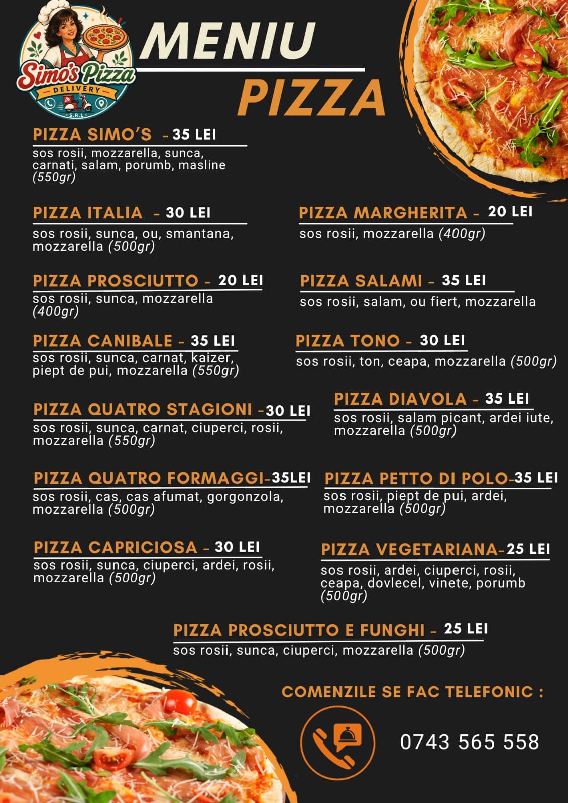 Meniu Pizza